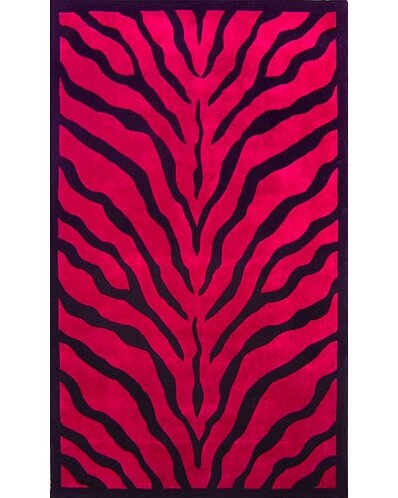 red and white zebra rug